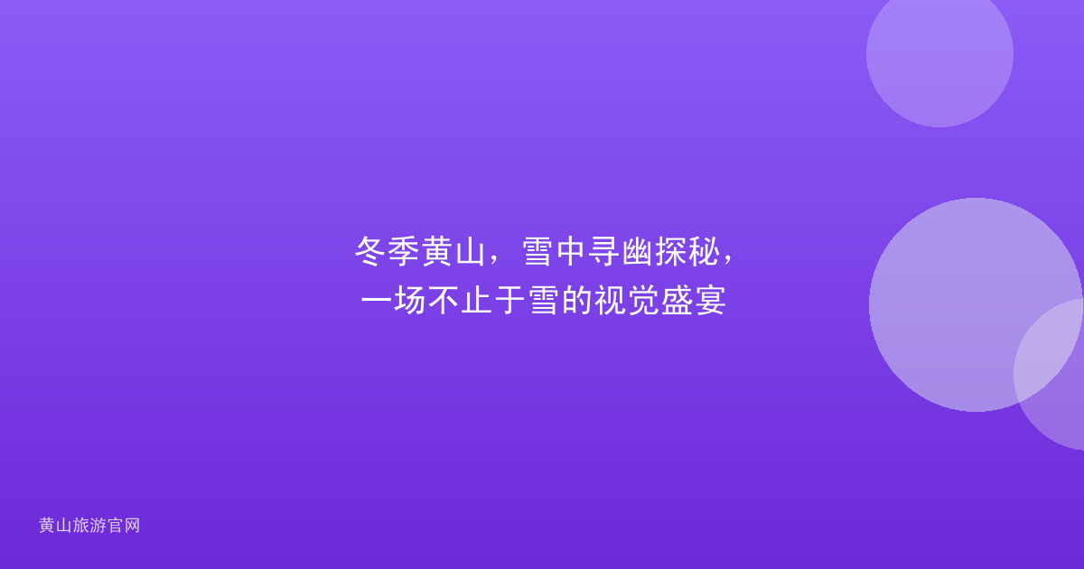 冬季黄山，雪中寻幽探秘，一场不止于雪的视觉盛宴